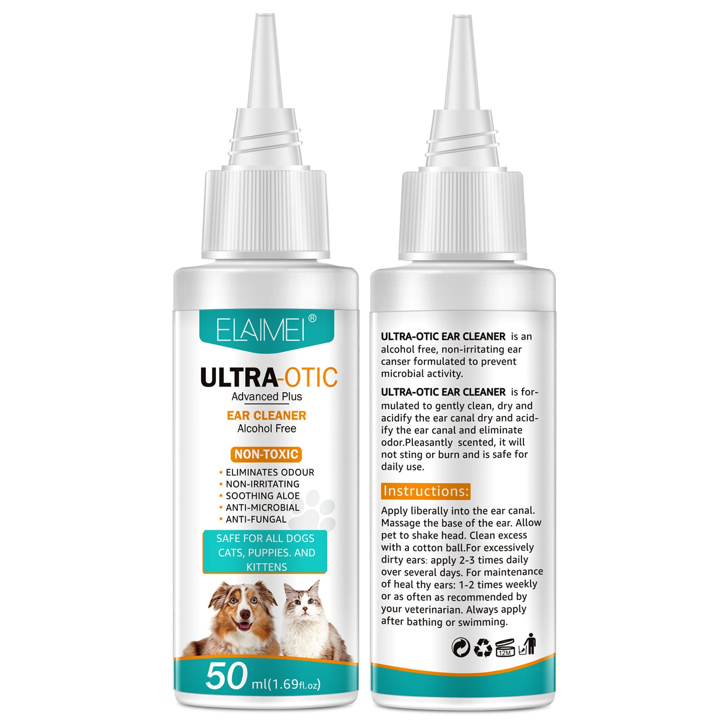 Pet Ear Cleaner — Gentle Formula for Cats & Dogs (50ml)