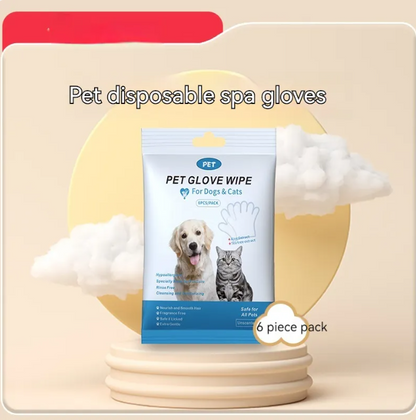 Pet Grooming Gloves & Cleaning Wipes — Cats & Dogs