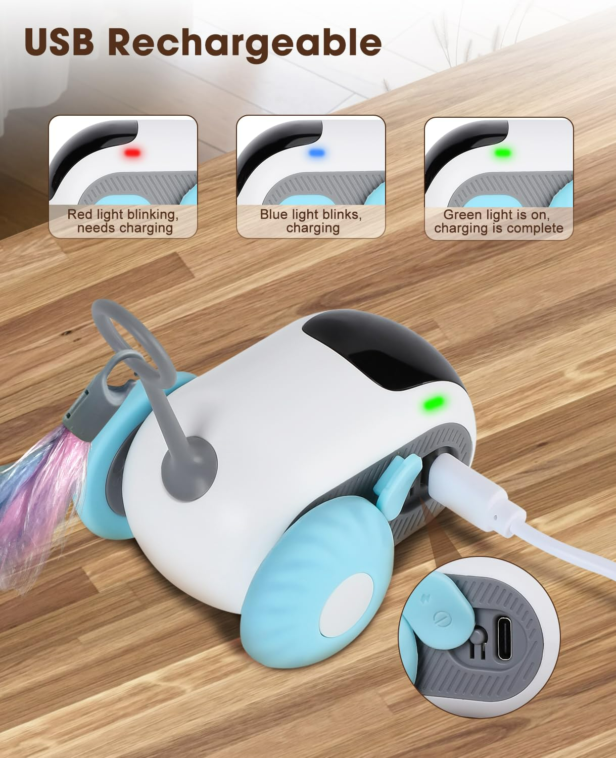 Smart Interactive Cat Toy — Auto & Remote Control