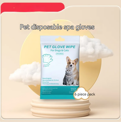 Pet Grooming Gloves & Cleaning Wipes — Cats & Dogs