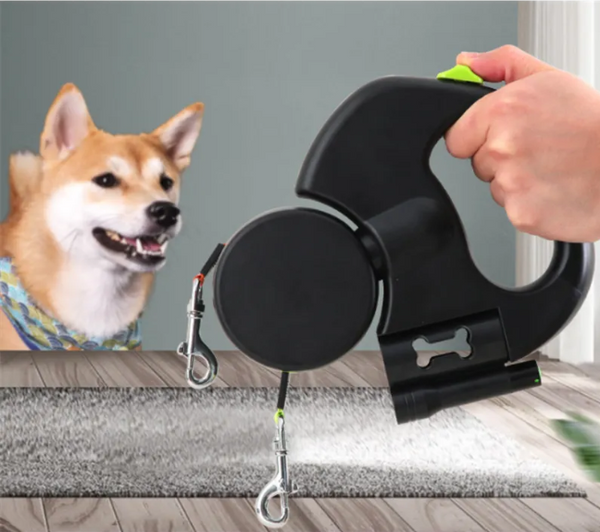 Walk two pets with ease using this convenient and tangle-free double dog leash. 🐾✨